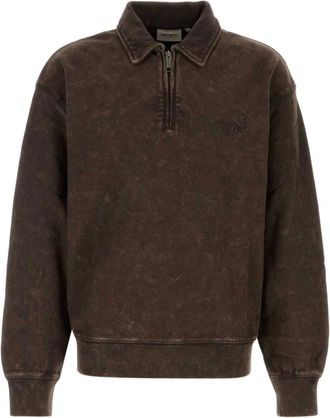 Carhartt Work in Progress Hoodies & sweatvesten, Heren, Bruin, XL, Katoen, Lambert Polo Sweat