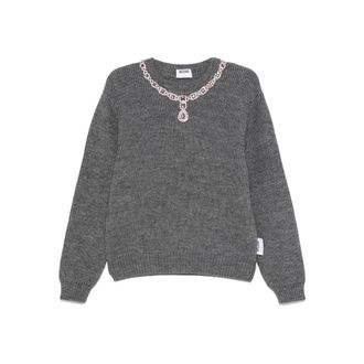 Moschino Jewel-embellished Ribbed Sweater