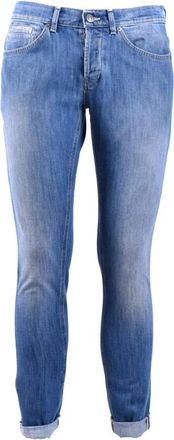 Dondup Vintage Blauwe Jeans met Rits Sluiting - Heren - Slim Fit Jeans - Blauw - W30 - Katoen - Jeans
