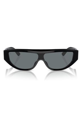 Ferrari 125mm Rectangular Shield Sunglasses in Black /Grey at Nordstrom