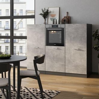 Vicco Bloque De Cocina R-line, Hormig&oacute;n/antracita, 180 Cm Sin Encimera