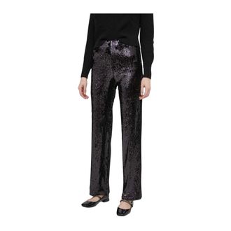 Benetton Dames, Broeken, Zwart, Maat: XS Polyamide
