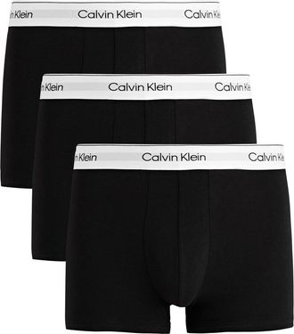 Calvin Klein Modern Stretch-cotton Trunks - set of Three - Black And White - S