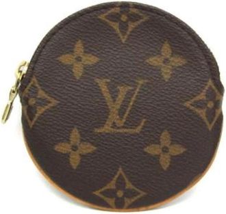 Louis Vuitton Pre-owned Vintage Canvas Portemonnee - unisex - Vintage Accessoires - Bruin - ONE Size - Vintage