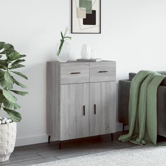 vidaXL Aparador De Madera De Ingenier&iacute;a Gris Sonoma 69,5x34x90 Cm Vidaxl