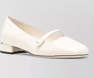 Jimmy Choo London elisa patent leather ballet flats metal detail