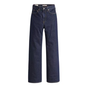 Levi's Jeans, Dames, Blauw, W30 L32, Katoen, Ribcage Wide Leg Jeans