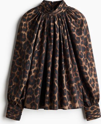 H&M Drapierte Bluse - Beige