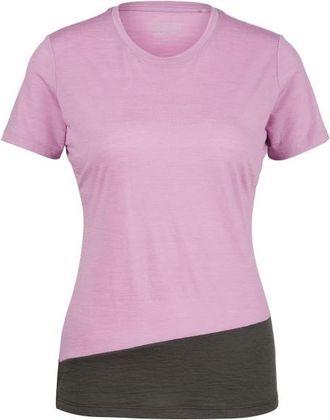 Stoic Merino155 LaholmSt. Colorblock T-Shirt Merinoshirt f&uuml;r Damen | lila