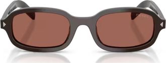 Prada Cigar D06s Acetate Oval Sunglasses