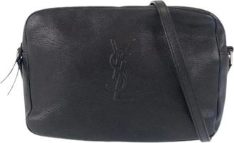 Saint Laurent Pre-owned Cross Body Bags, female, Black, Size: ONE SIZE Pre-owned Paris Leather Shoulder Bag