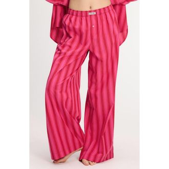 Savage x Fenty Kickback Casuals Sleep Pants in Fuchsia Pink/Red Let at Nordstrom, Size X-Small
