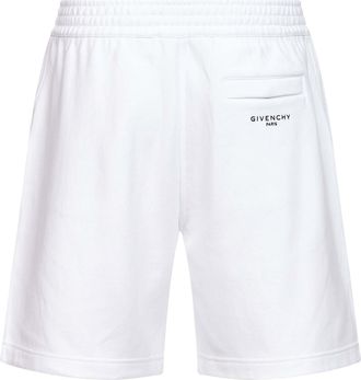Givenchy Mens White Brushed Cotton Couture Seam Bermuda Shorts