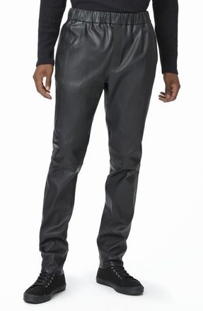 Paige Snider Lambskin Leather Pants in Black at Nordstrom, Size Large