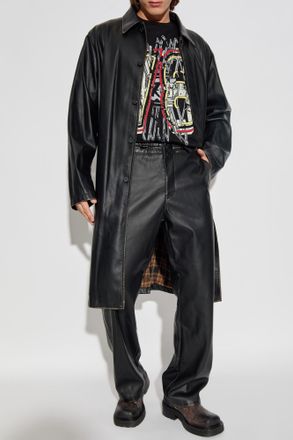 Diesel Faux Leather Coat J-RIVERS, Mens, Black