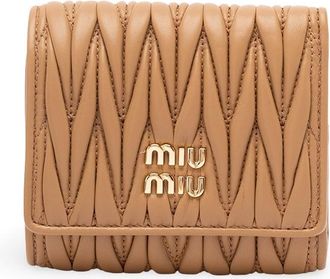 Miu Miu Small Matelass&eacute; Nappa Leather Wallet