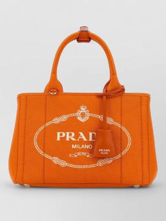 Prada canvas jardini&egrave;re small shoulder handbag