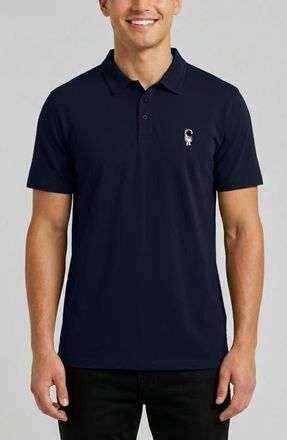 Dalix Astronaut Midweight Short Sleeve Polo Shirt in Navy at Nordstrom, Size X-Large