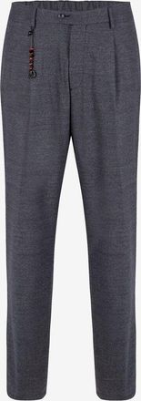 Marco Pescarolo Bundfaltenhose aus Schurwolle und Kaschmir Far Zip