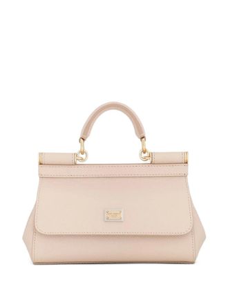 Dolce & Gabbana small Sicily leather tote bag - Roze