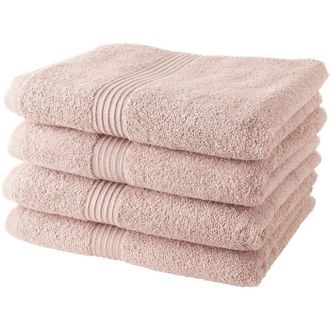 Les Tendances Today Juego De 4 Toallas De Ba&ntilde;o 100% Algod&oacute;n - 50x100 Cm - Rosa Arena