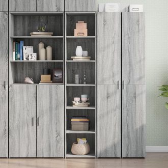 Berkfield Home Highboard Grey Sonoma 40x41x185 cm Engineered Wood | Size: 40 x 41 x 185 cm