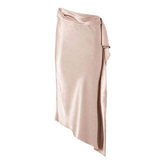 Pinko Pinko, Dames, Rokken, Beige, Maat: XS Zijde