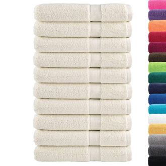 Berkfield Home Premium Sauna Towels SOLUND 10 pcs Cream 80x200 cm 600 gsm