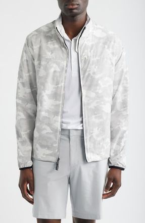 G/Fore Parachute Camo Water Repellent Golf Windbreaker in Snow Camo at Nordstrom, Size Xx-Large