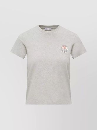 Moncler cotton crew neck short sleeve logo print t-shirt