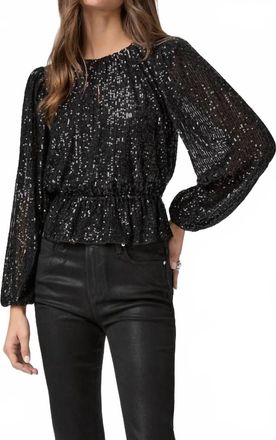 Paige Vilma Long Sleeve Top In Black