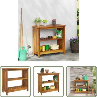 vidaXL Armadio esterno - Mobiletto da Giardino con lo scaffale Naturale 75 x 35 x 70cm