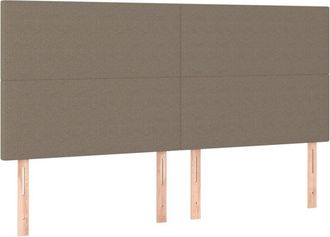 vidaXL Cabecero De Cama Color Topo 180x5x118/128 Cm Tela Vidaxl