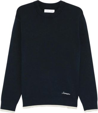 Sams&oslash;e & Sams&oslash;e Trui met ronde hals - Heren - Ronde hals truien - Blauw - M - Truien & Vesten