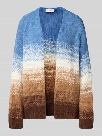 Rich & Royal Cardigan mit gerippten Abschlüssen in Rauchblau, Größe XS