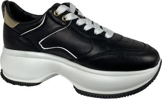 Hogan Actieve Schoenen Zwart Goud Profiel - Dames - Sneakers - Zwart - 35 EU - Schoenen