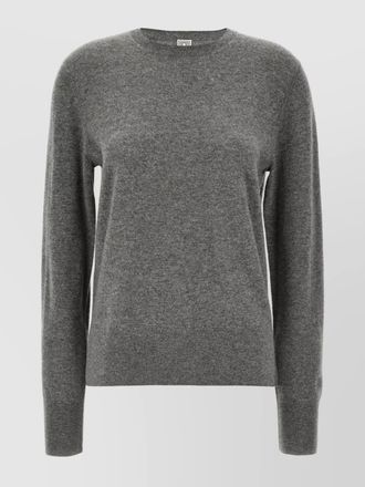 Toteme crew neck cashmere sweater with ribbed cuffs
