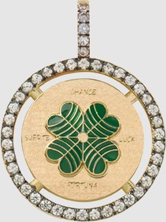 Feidt Paris Pendentif Mini Lucky Trèfle Saphirs Or Jaune