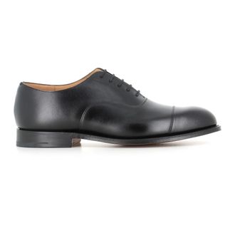 Churchs Zwarte Oxford platte schoenen - Heren - Nette schoenen - Zwart - 44 EU - Leer - Schoenen