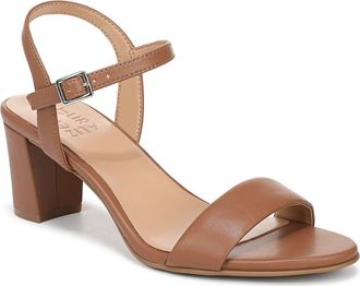 Naturalizer Bristol Ankle Strap Sandal - Wide Width Available in English Tea Faux Leather at Nordstrom Rack, Size 8.5
