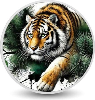 OEM Majestuoso Tigre En Medio De Un Bosque De Pinos