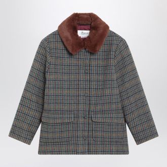 BONPOINT Joao quilted wool coat with checked pattern