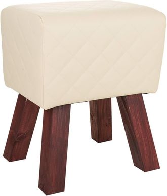 Wanderlust Deco Wanderlust Deco - Taburete Tapizado Blanco 36x30x47