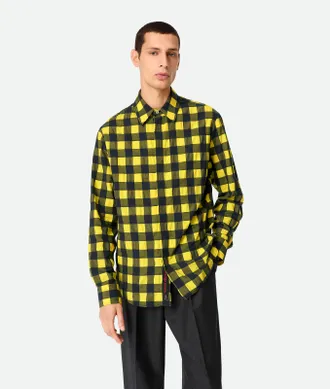 【SATIIIZ】Eddyburn Linkle Checkered Shirt Nade Label Checkered Shirt - satiiiz