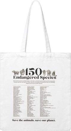 Generic Endangered Species Canvas Tote Bag For Sewers & Knitters, Sewing Theme Reusable Grocery Bag, Funny Crafting Gift For Women, Large Capacity Canvas Shou