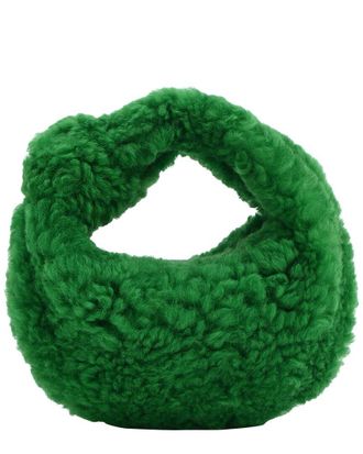 Bottega Veneta Green Shearling Mini Jodie Handbag (Authentic Pre-Loved)