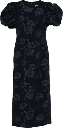 Rotate Abito lungo jacquard - Nero