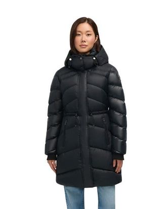 Pajar Saturn Mid-Length Quilted Puffer with Removable Hood in Black at Nordstrom, Size X-Small