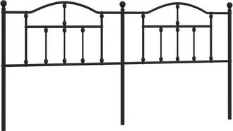 vidaXL Cabecero De Metal Negro 193 Cm Vidaxl