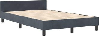 vidaXL Estructura De Cama Gris Oscuro 120 X 200 Cm Terciopelo Vidaxl
